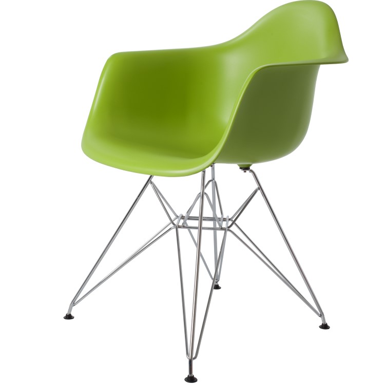 Charles Eames style, Eetkamerstoel DAR PP groen