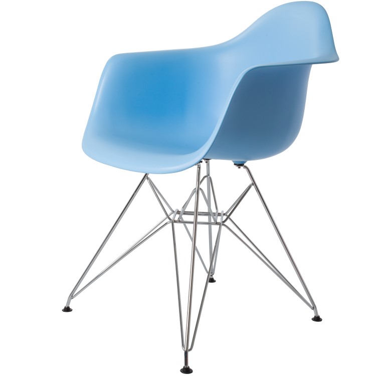 Charles Eames style, Eetkamerstoel DAR PP lichtblauw
