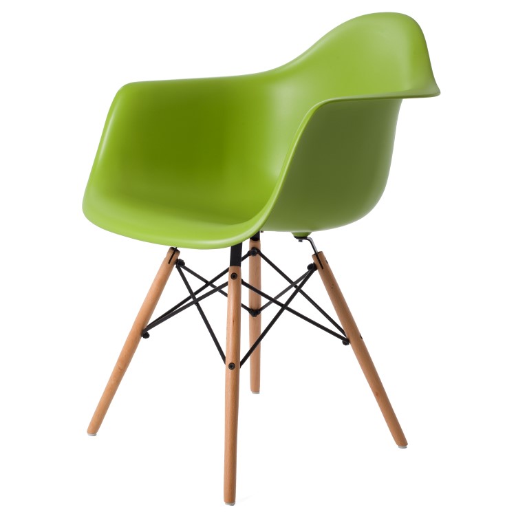 Charles Eames style, Eetkamerstoel DAW PP groen