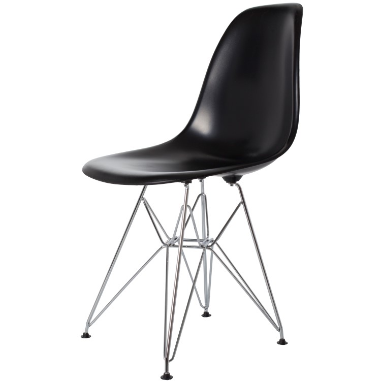 Charles Eames style, Eetkamerstoel DSR ABS zwart
