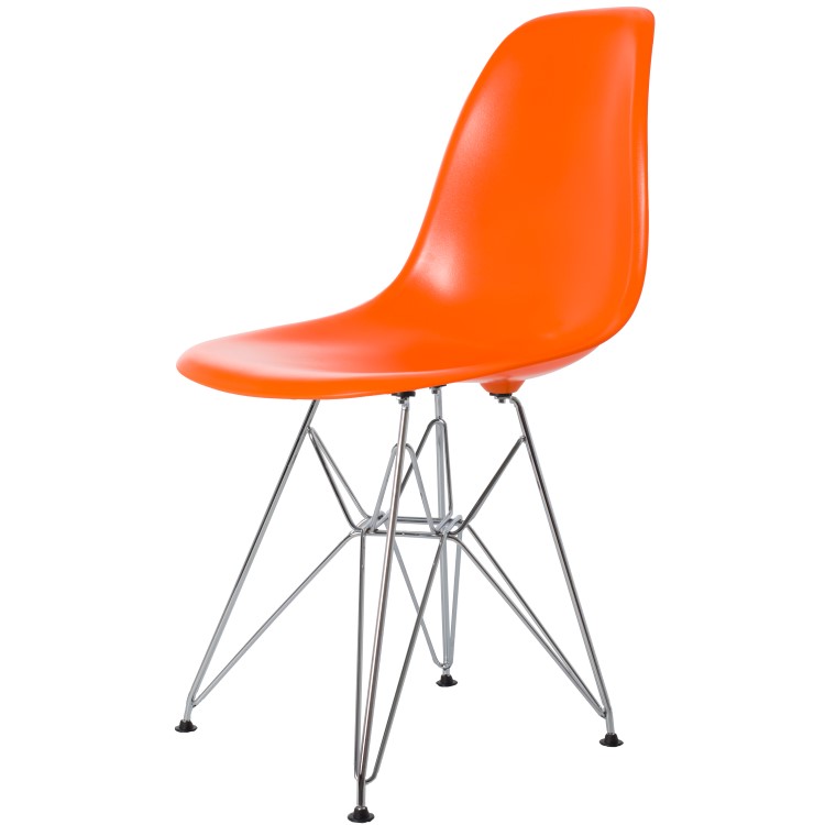 Charles Eames style, Eetkamerstoel DSR ABS oranje