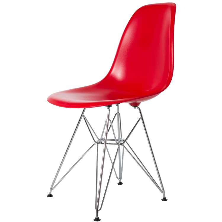 Charles Eames style, Eetkamerstoel DSR ABS rood