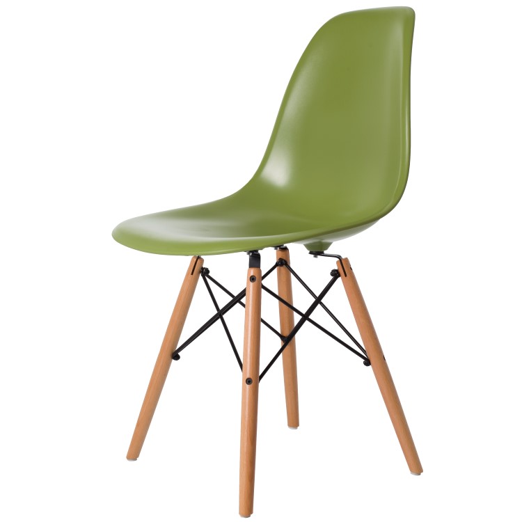 Charles Eames style, Eetkamerstoel DSW ABS groen