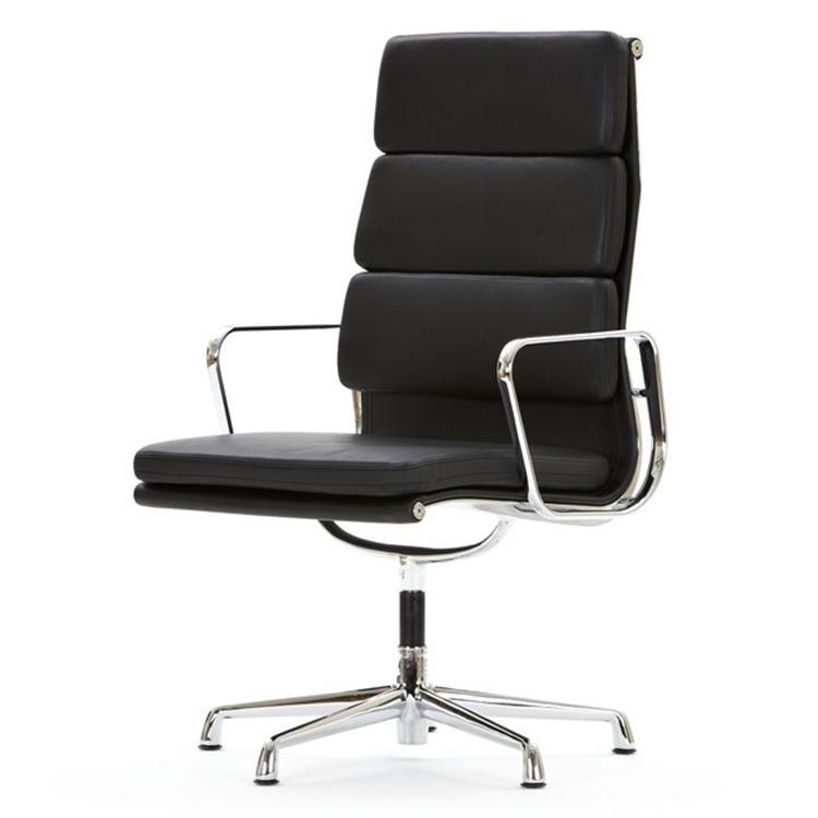 Charles Eames style, Vergaderstoel EA208 Hoge rug zwart