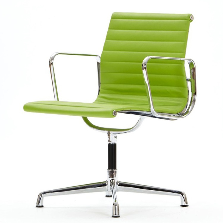 Charles Eames style, Vergaderstoel EA108 Leder groen
