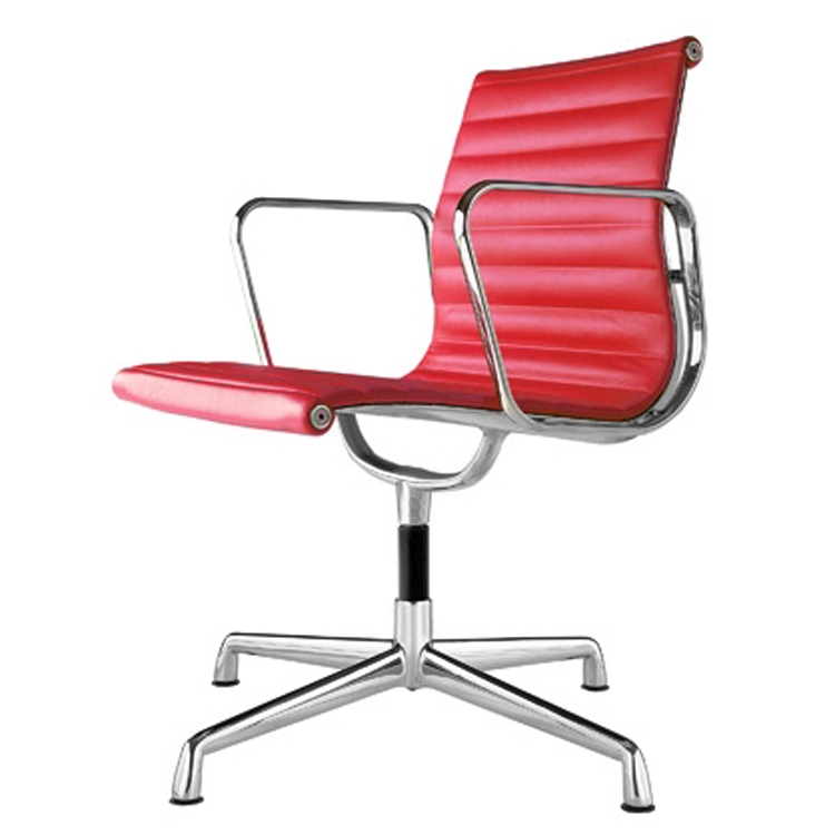 Charles Eames style, Vergaderstoel EA108 Leder rood
