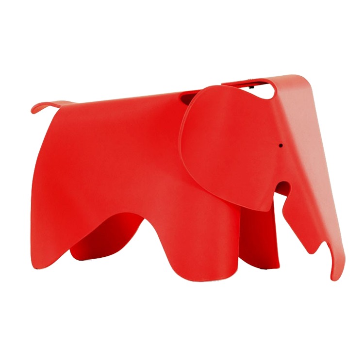 Charles Eames style, Olifant stoel Elephant Junior rood
