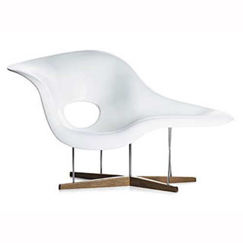 Charles Eames style, Lounge stoel La Chaise chair wit